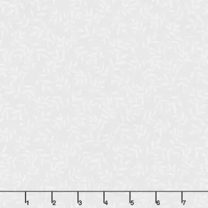 Wilmington Essentials - Dash of Pepper Tossed Leaves Light Gray Yardage