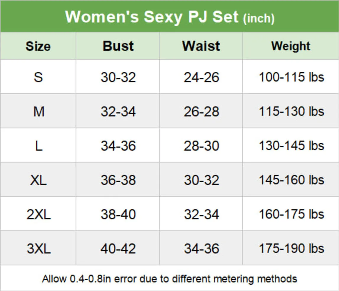 Women's Pajama Set, Naughty Lace Two Piece Nightwear Outfit