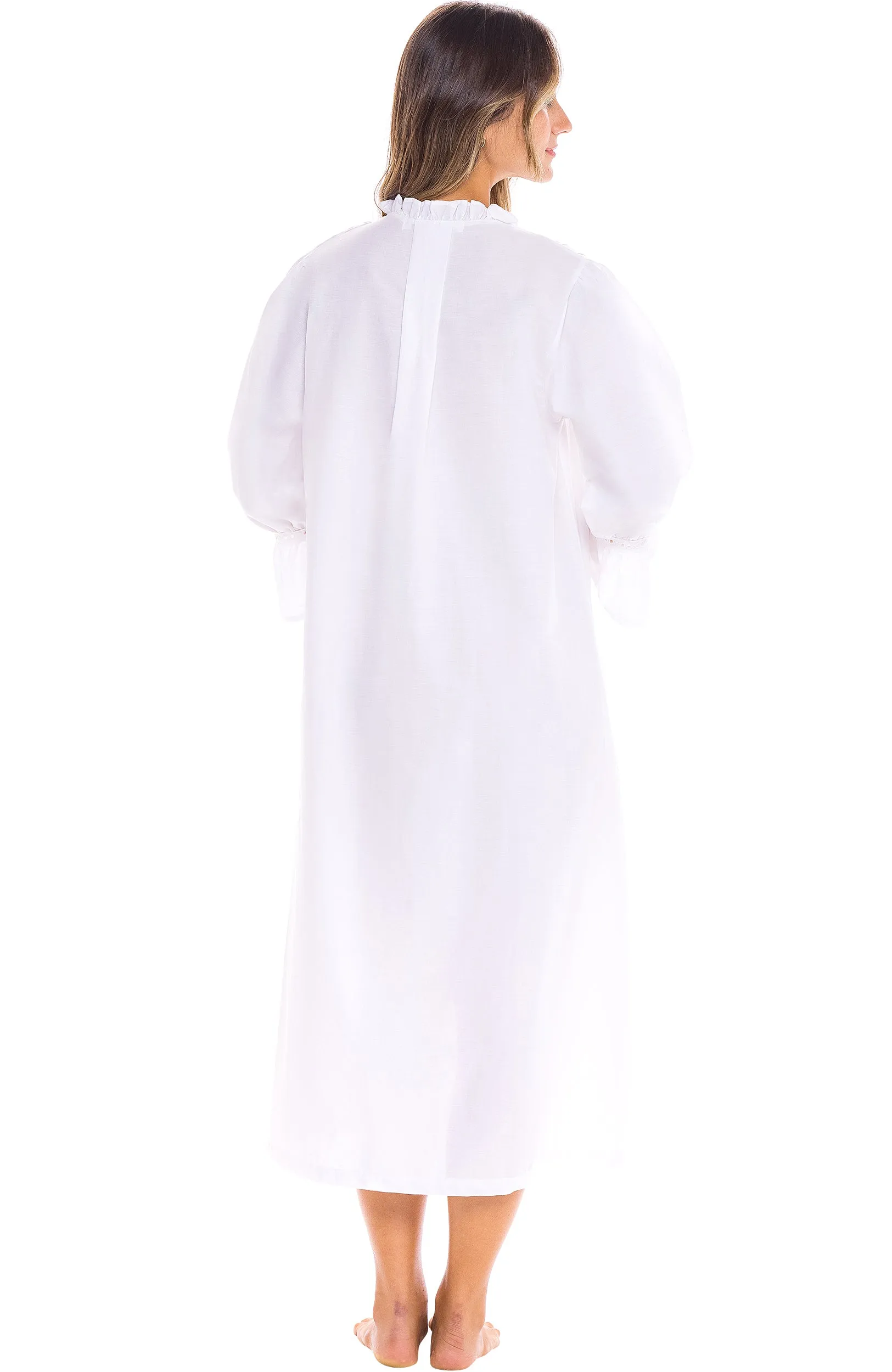 Women's Romeo and Juliet Cotton Nightgown, Bell Sleeve Victorian Sleepwear
