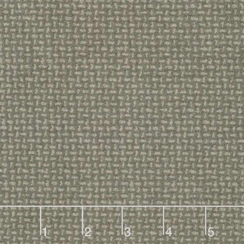 Woolies Flannel - Basket Weave Gray Cobblestone Yardage