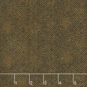 Woolies Flannel - Herringbone Brown Yardage